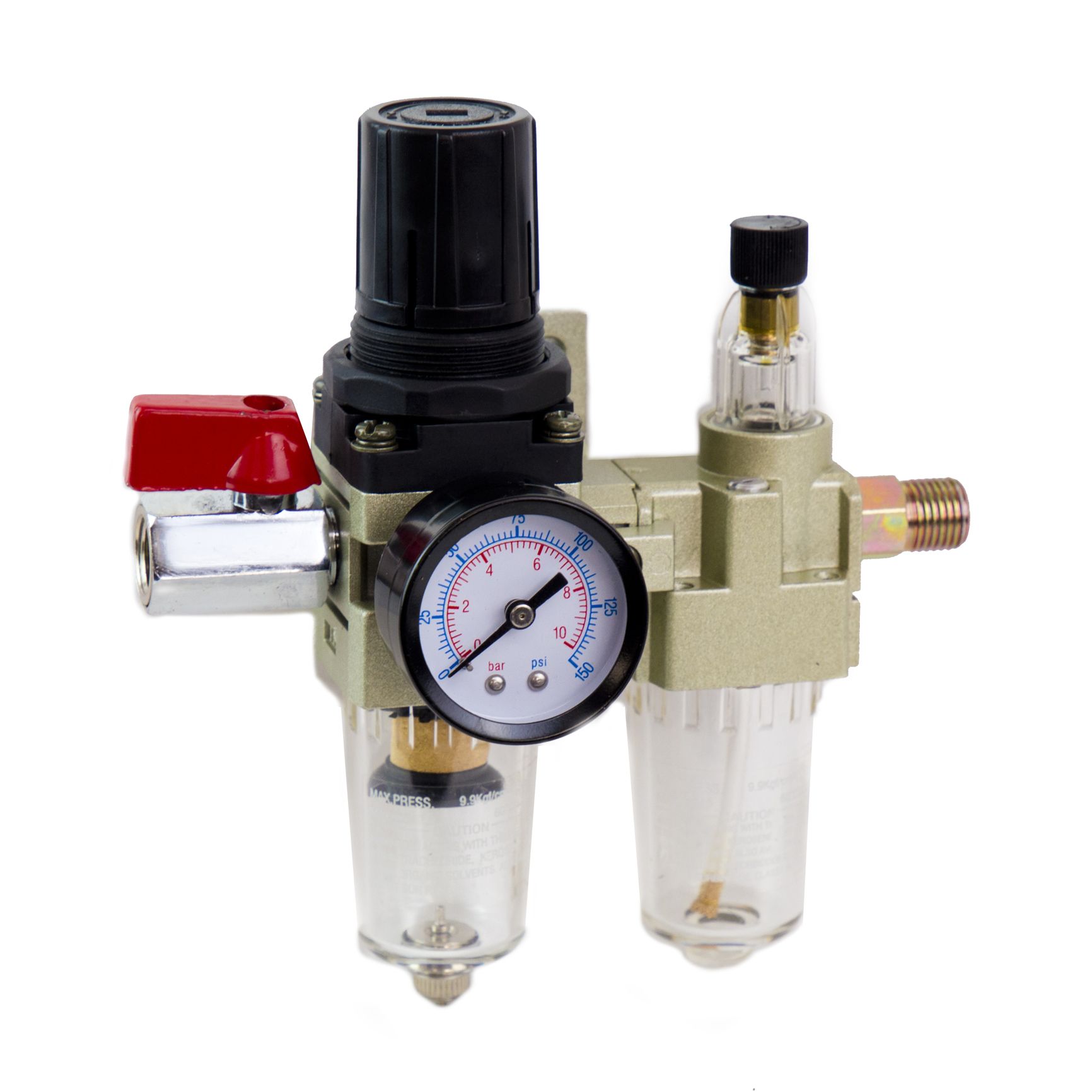 REGULADOR PURIFICADOR CON LUBRICADOR AIRE COMPRIMIDO 1/4”