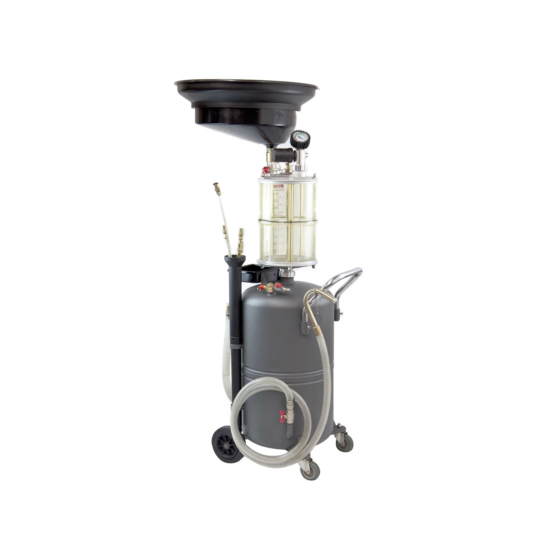 EQUIPO DE RECUPERACIÓN POR GRAVEDAD / ASPIRACIÓN MÓVIL CON VISOR CAPACIDAD 80L